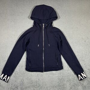 Armani Exchange Navy Blue Zip Up Hoodie Women's Small #1837
